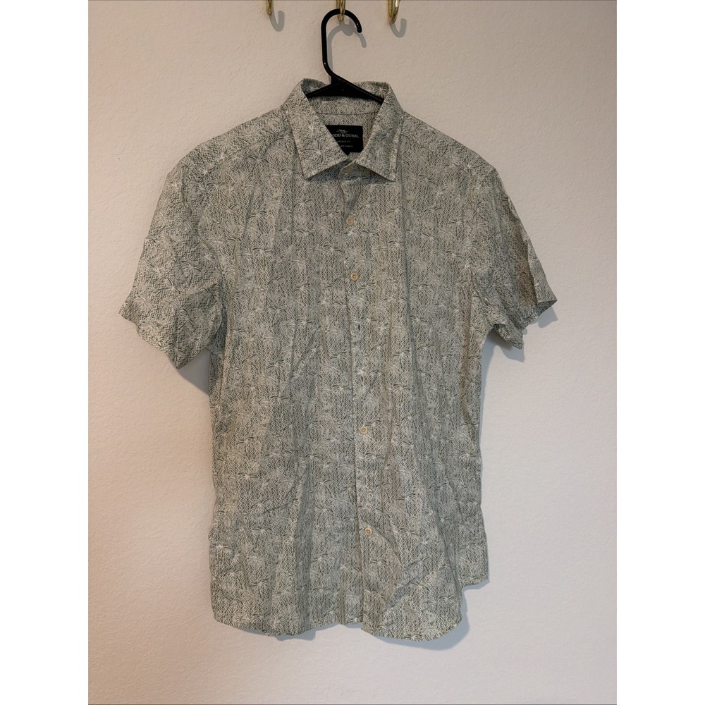 RODD & GUNN Douglas Corner Short Sleeve Sports Fit Cotton Shirt Green Sz M